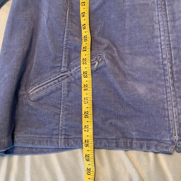Butterfly stretch size 26 28w  light blue corduroy chore barn coat jean jacket - Picture 8 of 10